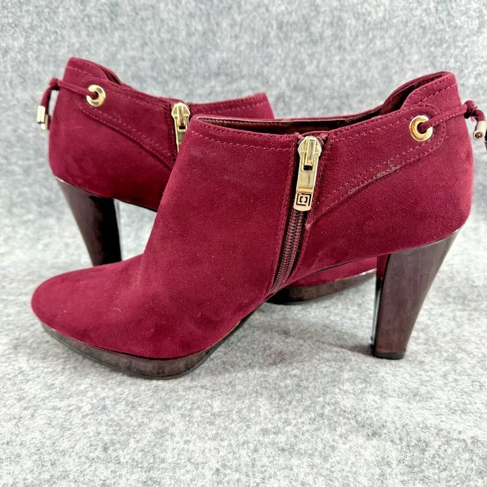 Liz Claiborne Elsie Heels Womens 8.5‎ Maroon Burgundy Shoes Pumps Office Party